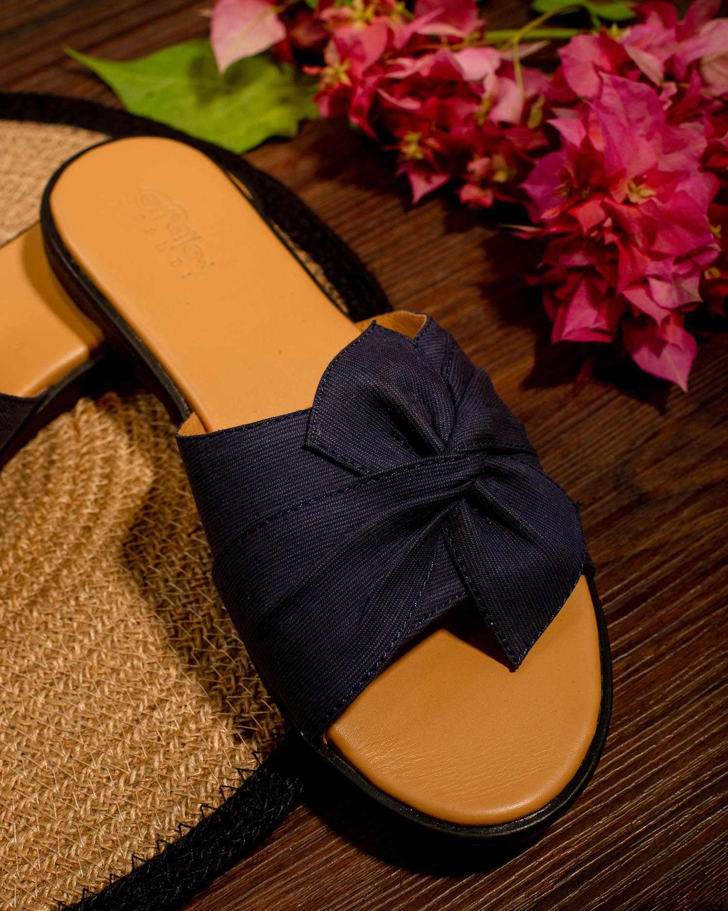 Denim Leather Sandals-02